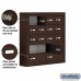 Salsbury Cell Phone Storage Locker - 5 Door High Unit (5 Inch Deep Compartments) - 12 A Doors and 4 B Doors - Bronze - Surface Mounted - Master Keyed Locks